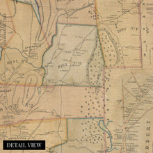 Load image into Gallery viewer, Digitally Restored and Enhanced 1853 Woodbury Town Map - Vintage Litchfield County Map of Connecticut Wall Art - Old Woodbury Connecticut State Map - History Map of Woodbury Wall Art from Actual Surveys
