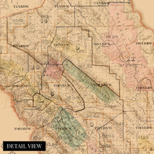 Load image into Gallery viewer, Digitally Restored and Enhanced 1895 Napa Map - Vintage Map of Napa California - Old Napa County CA Map - Historic Napa Wall Art - Napa Poster Map from Official Records and Latest Surveys
