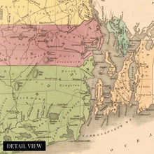 Load image into Gallery viewer, Digitally Restored and Enhanced 1829 Rhode Island State Map - Rhode Island Vintage Map - Old USA Poster Map Rhode Island Decor - Restored Historic Rhode Island Map - Rhode Island State Wall Map
