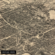 Load image into Gallery viewer, Digitally Restored and Enhanced 1899 Pittsfield Massachusetts Map - Old Map of Pittsfield MA Wall Art - Bird&#39;s Eye View Map of Pittsfield City MA Poster
