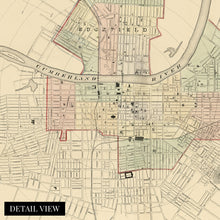 Cargar imagen en el visor de la galería, Digitally Restored and Enhanced 1877 Nashville Tennessee Map - Vintage Nashville Wall Art - History Map of Nashville TN Poster - Old Nashville City Map and Vicinity - Historic Map of Nashville Tennessee
