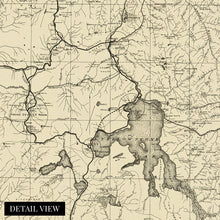 Load image into Gallery viewer, Digitally Restored and Enhanced 1900 Yellowstone National Park Map of the Tourist Routes Poster - Vintage Map of Yellowstone Wall Art - From United States Office of the Chief of Engineers
