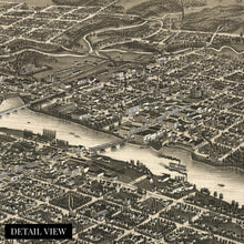 Load image into Gallery viewer, Digitally Restored and Enhanced 1880 Rockford Illinois Map Poster - Map of Rockford Wall Art - Rockford IL Map History - Old Rockford Map of Illinois
