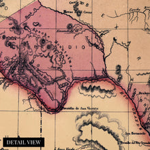 Cargar imagen en el visor de la galería, Digitally Restored and Enhanced 1866 Texas Map Poster - Vintage Texas Map - Texas Map Wall Art - Old Texas Map - Historic Texas Map - Vintage Map of Texas - Old Map of Texas

