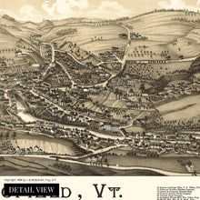 Cargar imagen en el visor de la galería, Digitally Restored and Enhanced 1886 Springfield Vermont Map - Vintage Springfield Wall Art - Old Map of Springfield Vermont Wall Art - Vermont State Map History - Bird&#39;s Eye View of Springfield City Map
