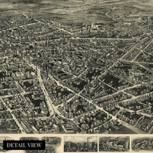 Cargar imagen en el visor de la galería, Digitally Restored and Enhanced 1918 Meriden Connecticut Map Art - Old City of Meriden Wall Art - History Map of Meriden City New Haven Connecticut

