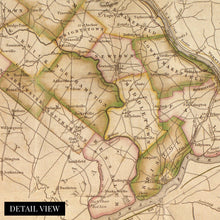 Cargar imagen en el visor de la galería, Digitally Restored and Enhanced 1831 Map of Bucks County Pennsylvania - Vintage Map of Bucks County Wall Art - Map of Bucks County PA with Townships and Statistics - Old Bucks County PA Map
