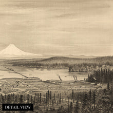 Load image into Gallery viewer, Digitally Restored and Enhanced 1878 Tacoma Washington Map - Vintage Tacoma Poster - Tacoma &amp; Mount Rainier Puget Sound Washington Map - Old Tacoma Wall Art - Bird&#39;s Eye View of Tacoma WA Poster
