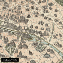 Cargar imagen en el visor de la galería, Digitally Restored and Enhanced 1878 Vintage Paris Map Art - Nouveau Paris Monumental Map - Old Wall Map of Paris Wall Art - History Map of Paris France Poster - Historic Paris Map Poster
