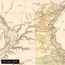 Load image into Gallery viewer, Digitally Restored and Enhanced 1838 Delaware State Map - Vintage Map of Delaware State Wall Art - Old Map Delaware Poster Showing Minor Civil Division Boundaries Townships - Delaware Bay Map

