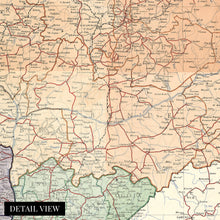 Load image into Gallery viewer, Digitally Restored and Enhanced 1965 Vintage Nigeria Map - Vintage Administrative Map of Nigeria Wall Art - Old Federal Republic of Nigeria West Africa Map Poster
