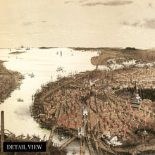 Load image into Gallery viewer, Digitally Restored and Enhanced 1877 Boston Map Wall Art View from the North - Vintage Map of City of Boston Wall Art - Vintage Boston Poster - Boston Map Poster - Map of Boston Massachusetts
