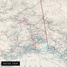 Load image into Gallery viewer, Digitally Restored and Enhanced 1914 Alaska Map Poster - Vintage Map of Alaska Wall Art - Old Juneau Alaska Map Art - State of Alaska Map History
