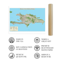 Load image into Gallery viewer, Digitally Restored and Enhanced 2010 Dominican Republic and Haiti Map - Map of Haiti Poster - Map of Dominican Republic - Haiti &amp; Dominican Republic Map Poster
