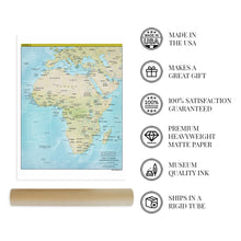 Load image into Gallery viewer, Digitally Restored and Enhanced 2021 Africa Map - Map of Africa Poster Print - Africa Wall Map - Africa Continent
