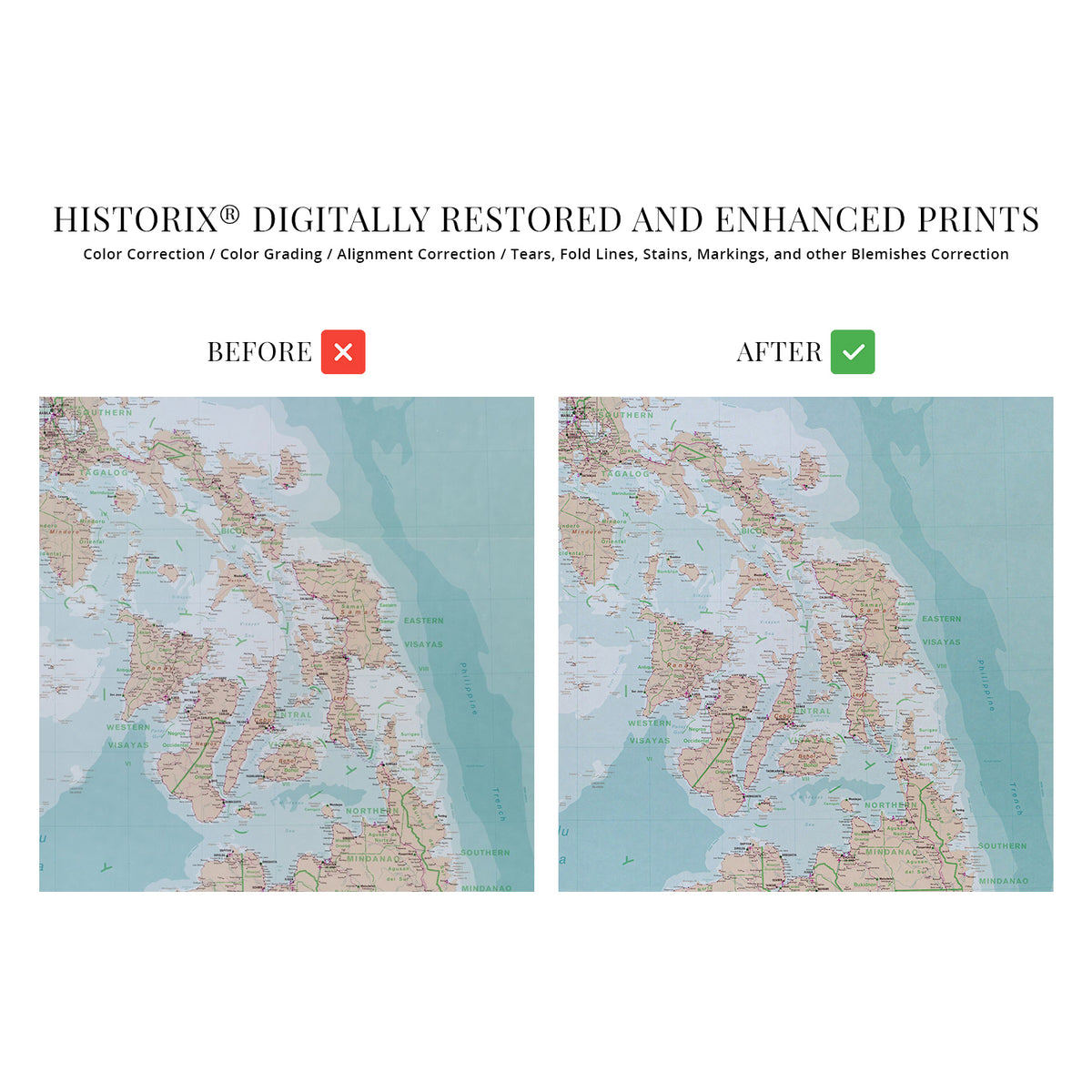 Philippines Map Inset 1990 Map of the Philippines with Inset of Manila Wall Art Print ...
