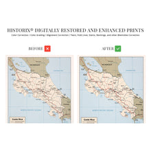 Load image into Gallery viewer, Digitally Restored and Enhanced 1987 Costa Rica Map Poster - Vintage Wall Map of Costa Rica Wall Art - Old Map of San Jose Costa Rica Central America - Restored Costa Rica History Map Print
