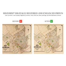 Load image into Gallery viewer, Digitally Restored and Enhanced 1886 San Jose California Map - Vintage San Jose Wall Art - Old San Jose Map - Historic City of San Jose Poster - Restored Map of San Jose CA Showing Drainage Roads Blocks
