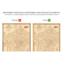 Load image into Gallery viewer, Digitally Restored and Enhanced 1851 Hunterdon County New Jersey Map - Vintage Wall Map of New Jersey Poster - Old Hunterdon County NJ Map Wall Art
