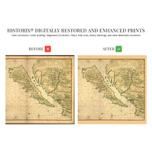 Cargar imagen en el visor de la galería, Digitally Restored and Enhanced 1650 California Shown as an Island Map Poster - Vintage Map of California Wall Art History - Old California Map Print
