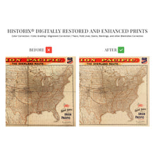 Load image into Gallery viewer, Digitally Restored and Enhanced 1892 United States Map - Vintage Map of United States Wall Art - Old Wall Map of the United States of America Showing Union Pacific Overland Route and Connections
