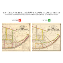 Load image into Gallery viewer, Digitally Restored and Enhanced 1841 Cincinnati Ohio Map - Vintage Map of Cincinnati Ohio - Old Cincinnati Wall Art - Historic Cincinnati Ohio Map Poster - Restored Topographical Map of Cincinnati Ohio
