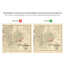 Load image into Gallery viewer, Digitally Restored and Enhanced 1877 Nashville Tennessee Map - Vintage Nashville Wall Art - History Map of Nashville TN Poster - Old Nashville City Map and Vicinity - Historic Map of Nashville Tennessee
