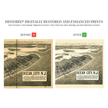 Load image into Gallery viewer, Digitally Restored and Enhanced 1903 Ocean City NJ Map - Vintage New Jersey Map - Old Map of Ocean City Wall Art - Ocean City State of New Jersey Vintage Map Poster - Restored Ocean City Map History
