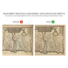 Load image into Gallery viewer, Digitally Restored and Enhanced 1687 Philadelphia Pennsylvania Map - Old Philadelphia PA Vintage Map Wall Art - Philadelphia Map Print Showing Counties Townships Lots - Philadelphia Map Poster
