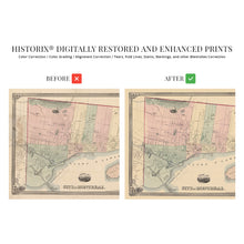 Load image into Gallery viewer, Digitally Restored and Enhanced 1863 Montreal Quebec Canada Map Poster - Vintage Montreal Wall Art - Old Quebec Province Map - Historic Montreal Canada Map - History Map of Montreal Canada
