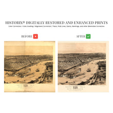Load image into Gallery viewer, Digitally Restored and Enhanced 1851 New Orleans Louisiana Map - Vintage Map of New Orleans Wall Art - New Orleans Vintage Map Poster - Historic Birds Eye View of New Orleans Vintage Map
