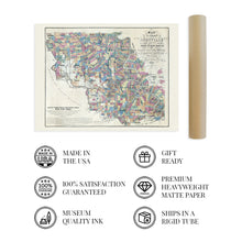 Cargar imagen en el visor de la galería, Digitally Restored and Enhanced 1883 West Baton Rouge Louisiana Map - Old West Baton Rouge Map Wall Art - Map of Baton Rouge LA Shows Parish of Iberville St. Martins Ascension and Pointe Coupee
