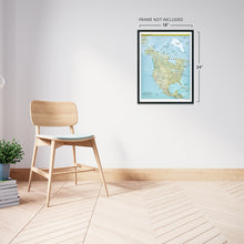 Load image into Gallery viewer, Digitally Restored and Enhanced 2021 North America Map - 18x24 Inch Map of North America Wall Art - Mapa de America - North America Wall Map - Map of North America Poster
