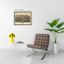 Load image into Gallery viewer, Digitally Restored and Enhanced 1893 San Gabriel California Map Poster - Vintage Map of San Gabriel Wall Art - Old View of San Gabriel Map of California
