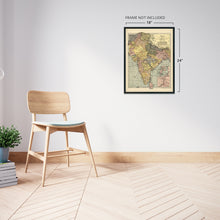 Load image into Gallery viewer, Digitally Restored and Enhanced 1903 India Map Poster - Vintage Map of India Wall Art - History Map of India Poster - Old Map of the Country of India
