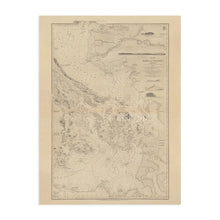 Load image into Gallery viewer, Digitally Restored and Enhanced 1865 Puget Sound Map Poster - Vintage Map of Puget Sound Washington Wall Art Showing San Juan Island Whidbey Island - Old Haro Strait Map - History Map of Rosario Strait

