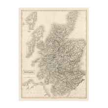 Cargar imagen en el visor de la galería, Digitally Restored and Enhanced 1855 Map of Scotland - Vintage Scotland Poster - Historic Map of Edinburgh Scotland - History Map of Glasgow Scotland Wall Art - Old Scotland United Kingdom Map
