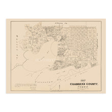 Load image into Gallery viewer, Digitally Restored and Enhanced 1879 Chambers County Texas Map Poster - Chambers Texas Vintage Map History - Old Chambers County Texas Map Wall Art
