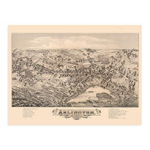 Load image into Gallery viewer, Digitally Restored and Enhanced 1884 Arlington Massachusetts Map - Old Map of Arlington MA - History Map of Massachusetts Poster - Old Arlington Wall Art
