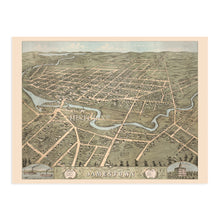 Load image into Gallery viewer, Digitally Restored and Enhanced 1871 Jamestown New York Map - Vintage Map of Jamestown NY Poster - Old Map of Jamestown City Chautauqua County NY Wall Art
