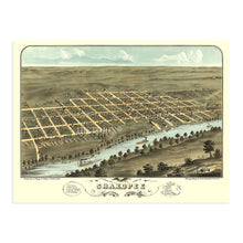 Load image into Gallery viewer, Digitally Restored and Enhanced 1869 Shakopee Minnesota Map Poster - Shakopee City Map of Scott County Minnesota - History Map of Shakopee Wall Art
