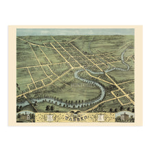 Load image into Gallery viewer, Digitally Restored and Enhanced 1870 Warren Ohio Map Poster - Old Map of Warren Ohio Wall Art - Warren OH Trumbull County Ohio Wall Map History

