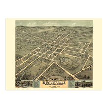 Load image into Gallery viewer, Digitally Restored and Enhanced 1871 Huntsville Alabama Map - Old Huntsville AL Map Wall Art - History Map of Huntsville Madison County Alabama Poster
