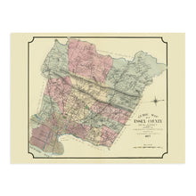 Load image into Gallery viewer, Digitally Restored and Enhanced 1877 Essex County New Jersey Map - Vintage Essex County Wall Art - History Map of New Jersey Poster - Old Newark NJ Map
