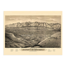 Load image into Gallery viewer, Digitally Restored and Enhanced 1877 Santa Barbara California Map Poster - Santa Barbara City Map of California - History Map of Santa Barbara Wall Art
