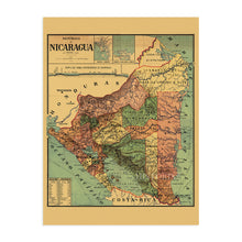 Cargar imagen en el visor de la galería, Digitally Restored and Enhanced 1913 Nicaragua Map - Vintage Map of Nicaragua Wall Art - Restored Mapa de Nicaragua - Historic Republica de Nicaragua Poster - Old Nicaragua Map of Central America
