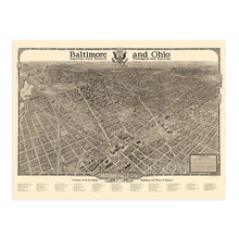 Load image into Gallery viewer, Digitally Restored and Enhanced 1923 Washington DC Map Art - Washington DC Vintage Map Poster - Old Washington DC Wall Art - Vintage Washington DC Map Art - Baltimore and Ohio Railroad Company
