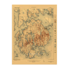 Load image into Gallery viewer, Digitally Restored and Enhanced 1922 Acadia National Park Map - Vintage Map Acadia National Park Wall Art - Vintage National Park Poster Acadia Maine United States - Acadia National Park Print
