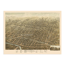 Load image into Gallery viewer, Digitally Restored and Enhanced 1873 Utica New York Map - Vintage Map of Utica NY Wall Art - Old Utica City Oneida County Wall Map of New York Poster

