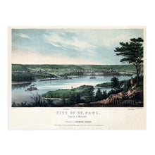 Load image into Gallery viewer, Digitally Restored and Enhanced 1853 Saint Paul Minnesota Map - Vintage St Paul Minnesota Wall Art - Old St Paul MN Map Poster - City of St Paul Capital of Minnesota - St Paul Map Print
